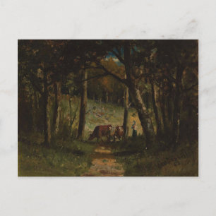 Cartão Postal Vacas No Caminho Da Floresta - Edward Banister