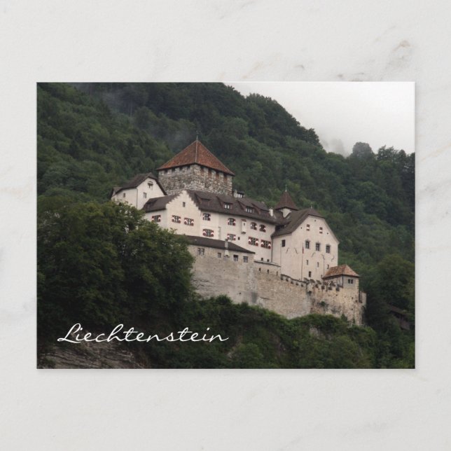 Cartão Postal vaduz castle hill (Frente)