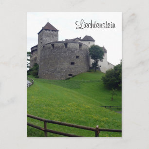 Cartão Postal vaduz castle liechtenstein