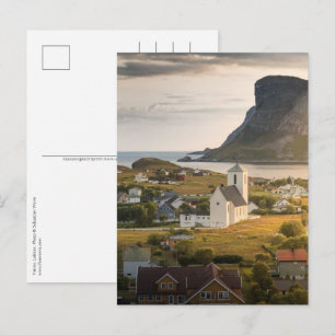 Cartão Postal Vaeroya Lofoten Noruega