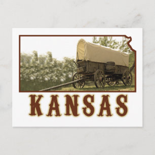 Cartão Postal Vagão coberto do Kansas