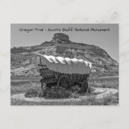 Cartão Postal Vagão coberto no Monumento Nacional Scotts Bluff