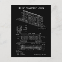 Cartão Postal Vagão de Trem de Hélio "Planta Baixa" da PTW