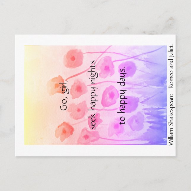 Cartão Postal Vai, Garota... (Romeu e Julieta) Cartão-postal (Frente)