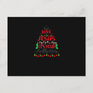 Cartão Postal Vai Jesus É Seu Aniversário Enfeite de árvore de N