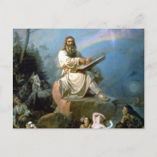 Cartão Postal Vainamoinen e Kantele Kalevala