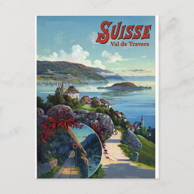 Cartão Postal Val de Travers, Suiça (Frente)