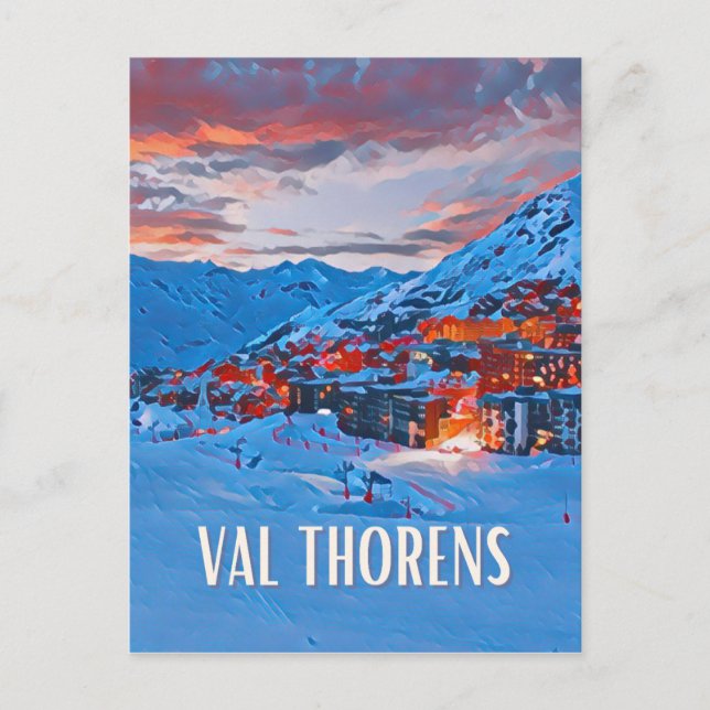Cartão Postal Val Thorens Station de ski  (Frente)