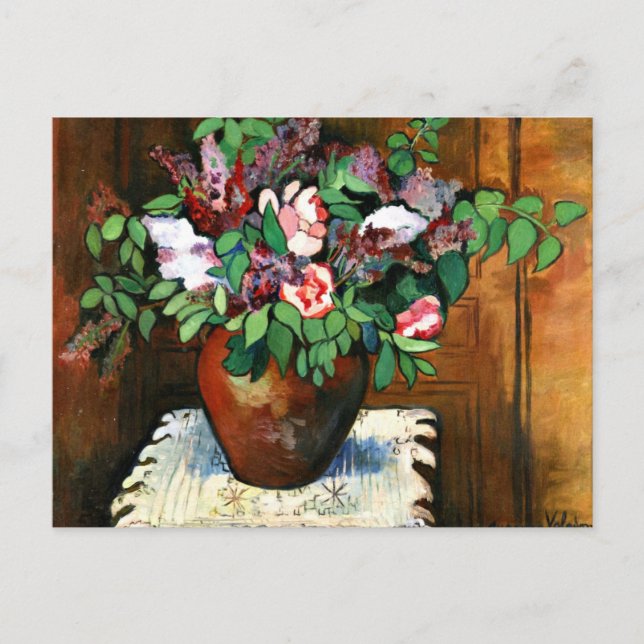 Cartão Postal Valadon - Vase das Flores, 1921 (Frente)