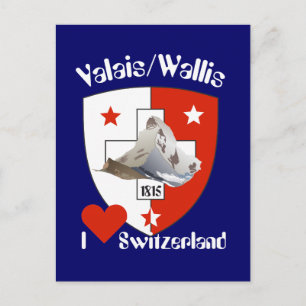 Cartão Postal Valais Suisse/Wallis Schweiz Postkarte