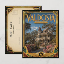 Valdosta Geórgia Arte Deco Vintage Era de Ouro