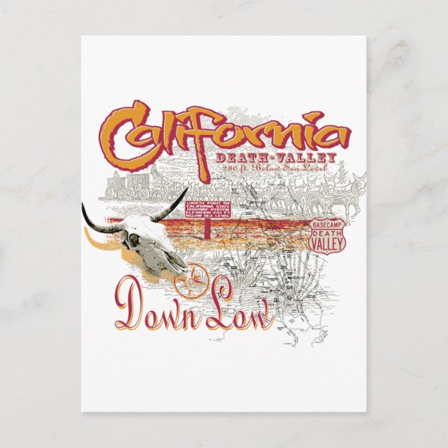 Cartão Postal Vale da Morte da Califórnia (Frente)