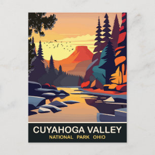 Cartão Postal Vale de Cuyahoga, Parque Nacional, OH, Viagem