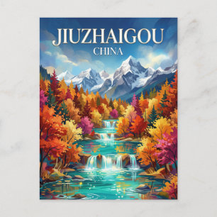 Cartão Postal Vale de Jiuzhaigou China