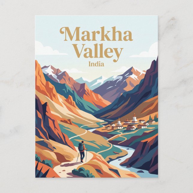 Cartão Postal Vale de Markha Índia (Frente)