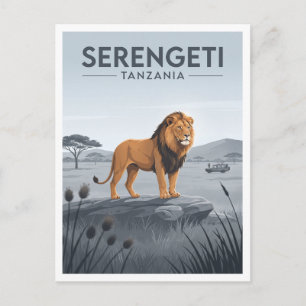Cartão Postal Vale de Seronera Tanzânia Lembrança