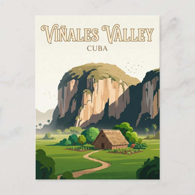 Cartão Postal Vale de Viñales Cuba (Frente)