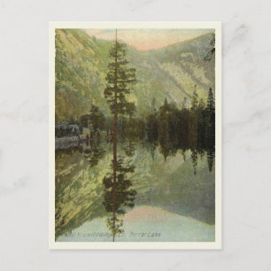 Cartão Postal Vale de Yosemite, Califórnia, Lago Espelho, Vintag