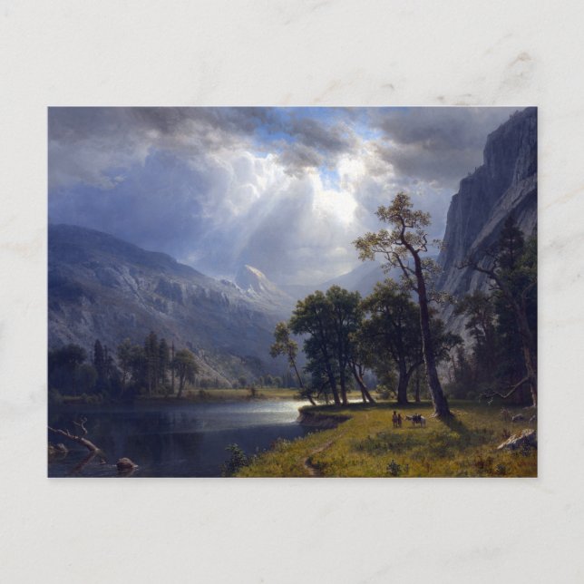 Cartão Postal Vale de Yosemite de Albert Bierstadt (Frente)