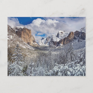 Cartão Postal Vale de Yosemite na neve