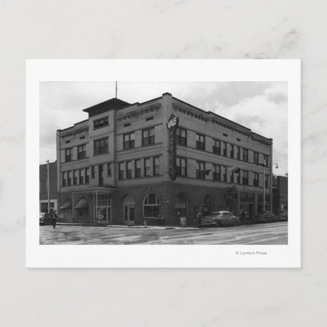 Cartão Postal Vale, Oregon View do Hotel Vale Fotografia (Frente)