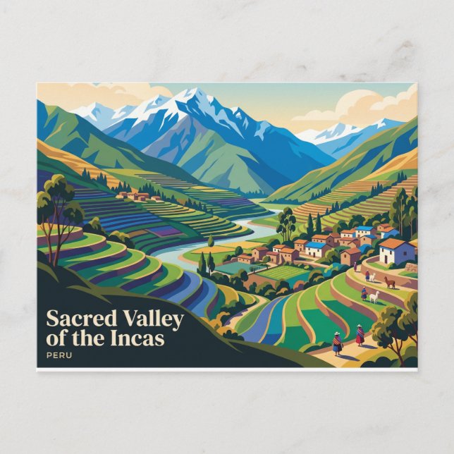 Cartão Postal Vale Sagrado dos Incas Peru (Frente)