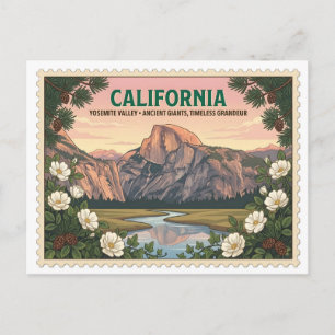 Cartão Postal Vale Vintage de Yosemite Parque Nacional da Califó
