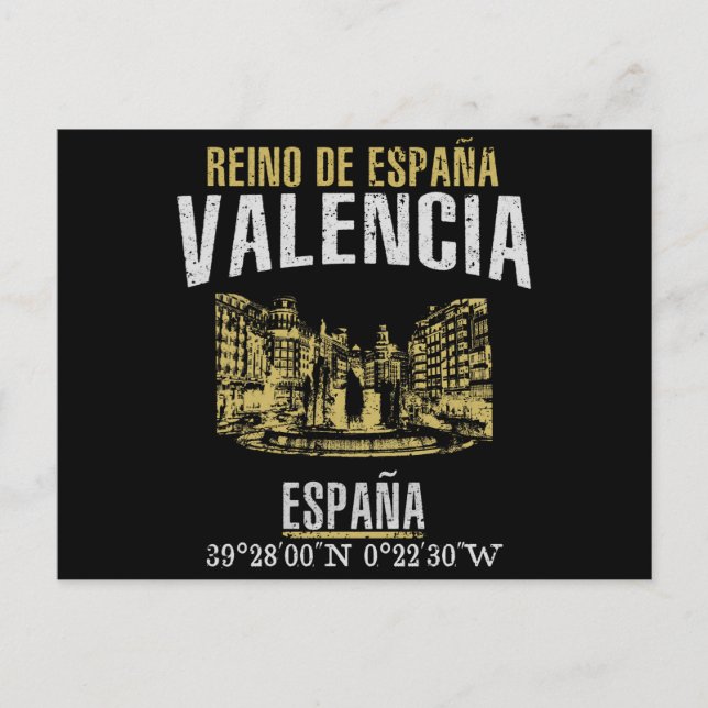 Cartão Postal Valencia (Frente)