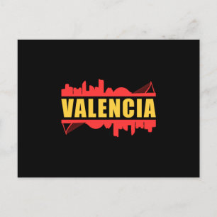 Cartão Postal Valencia Espanha Cidade Skyline Cityscape Funny Gi