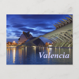 Cartão Postal Valencia por Noite