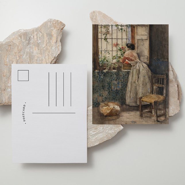 Cartão Postal Valenciana a la Reja | Joaquín Sorolla (Criador carregado)