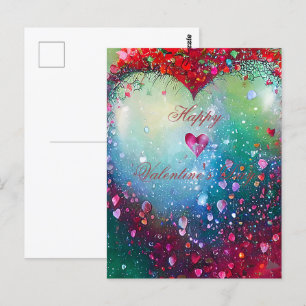 Cartão Postal valentine coração despedaçado