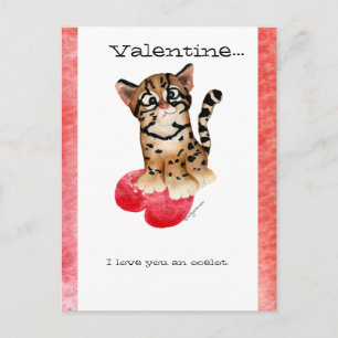 Cartão Postal Valentine, eu amo você Um cartão-postal de um Ocel