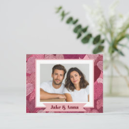 Cartão Postal Valentine's Day Couple Card | Custom Photo