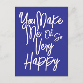 Cartão Postal Valentine's Day Love You Make Me Happy Card.