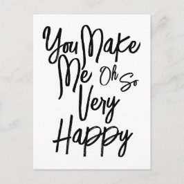 Cartão Postal Valentine's Day Love You Make Me Happy Card.