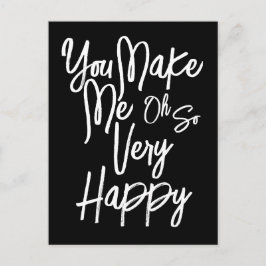 Cartão Postal Valentine's Day Love You Make Me Happy Card.