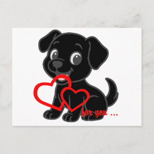 Cartão Postal Valentines do Labrador Retriever