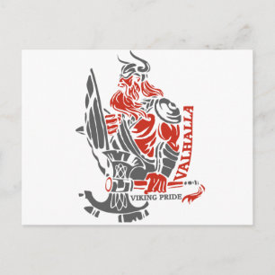 Cartão Postal Valhalla - Orgulho Viking - Blindagem e Design Ax