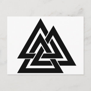 Cartão Postal Valknut Viking Norse Nordic Protection Symbol Odin