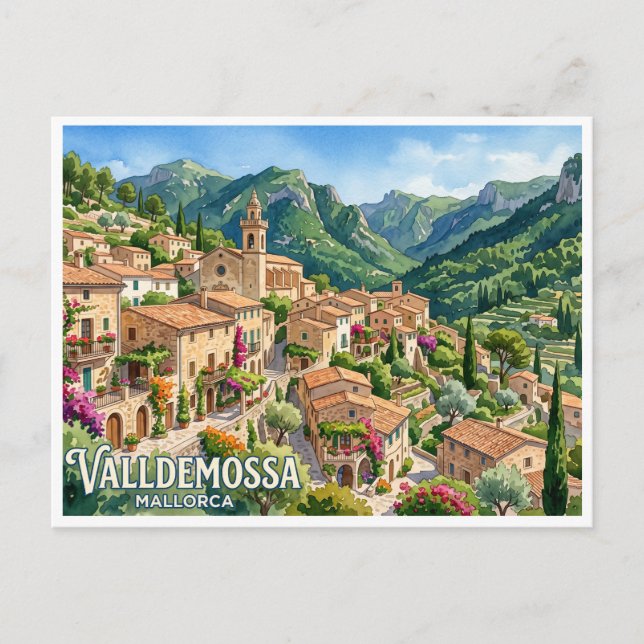 Cartão Postal Valldemossa Espanha (Frente)
