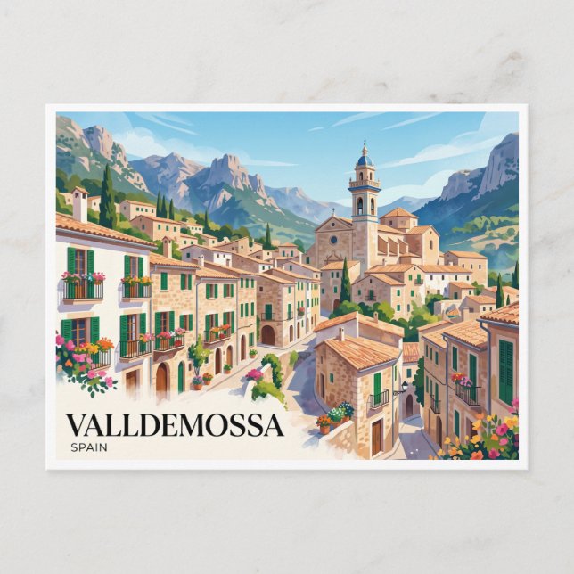 Cartão Postal Valldemossa Espanha (Frente)