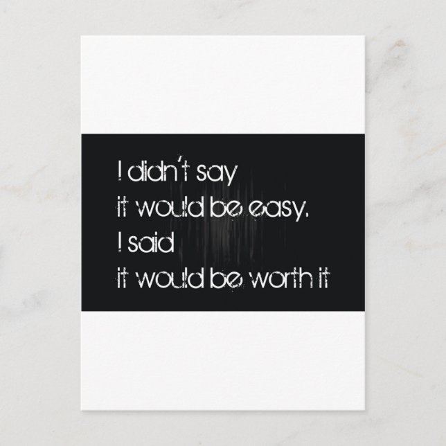 Cartão Postal Valor ele (Frente)