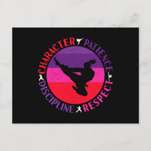 Cartão Postal Valores Fundamentais das Artes Marciais - Caratê