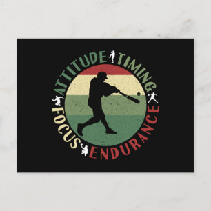 Cartão Postal Valores Motivacionais da Equipe de Beisebol