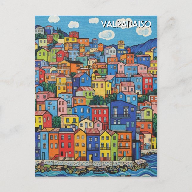 Cartão Postal Valparaíso Chile (Frente)