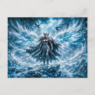 Cartão Postal Valquíria da Fantasia Dinâmica em Atmosfera de Bat