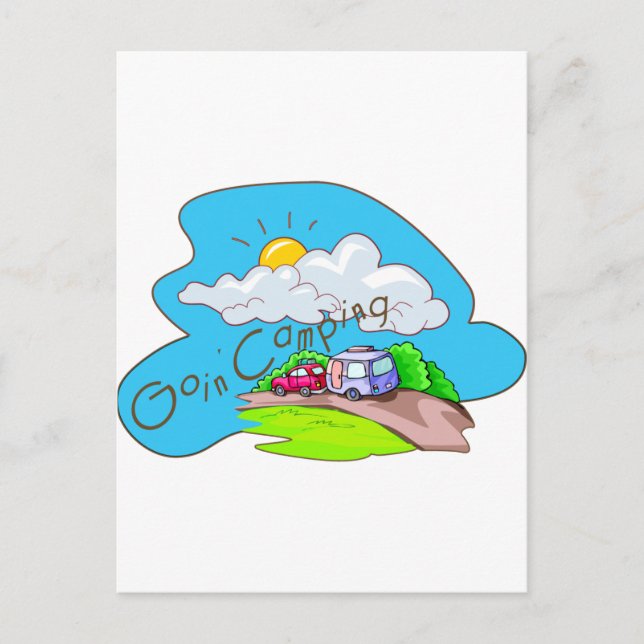 Cartão Postal Vamos acampar (Frente)