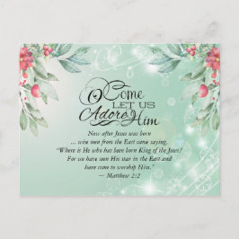 Cartão Postal Vamos Adorá-lo Mateus 2:2 Natal Bíblia