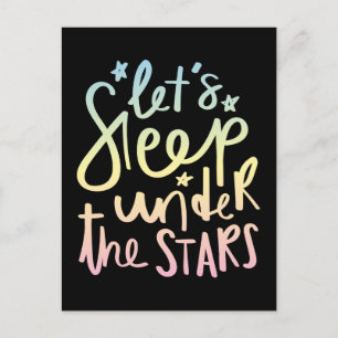 Cartão Postal Vamos adormecendo debaixo das estrelas